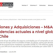 Fusiones y Adquisiciones  M&A: Tendencias actuales a nivel global y en Chile